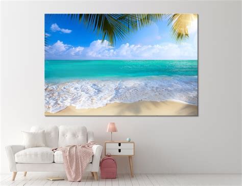 Large Wall Art Canvas Print Tropical Island Beach Ocean Extra - Etsy