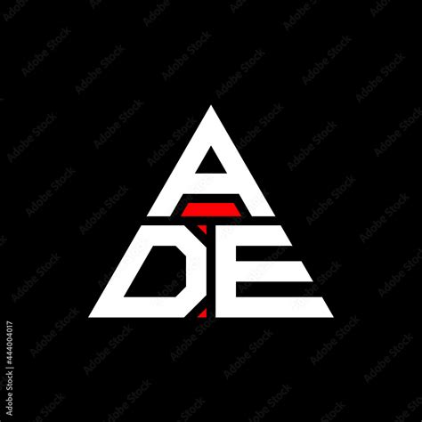 ADE triangle letter logo design with triangle shape. ADE triangle logo ...