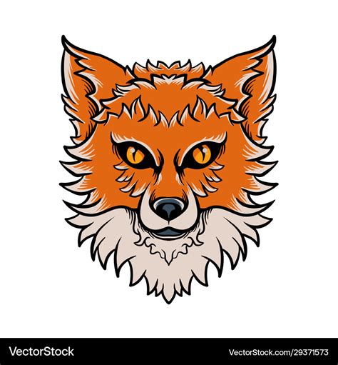 Fox head Royalty Free Vector Image - VectorStock