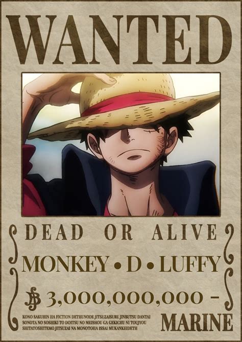 Luffy s new wanted poster – Artofit