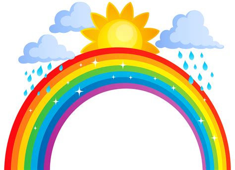 Rainbow Sun and Clouds PNG Transparent Clip Art Image | Gallery ...