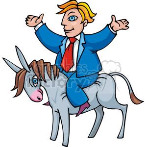 Royalty-Free Democrat riding a donkey 385759 vector clip art image ...