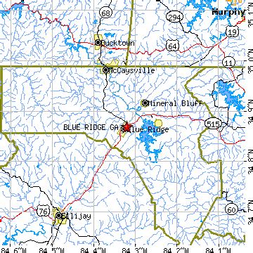 Blue Ridge, Georgia (GA) ~ population data, races, housing & economy