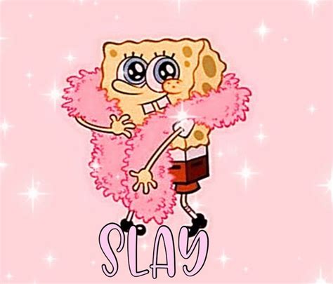 Slay all day everyone! | Spongebob wallpaper, Preppy wallpaper, Cute ...