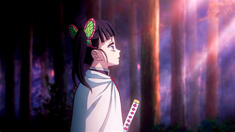 Demon Slayer Kanao Tsuyuri Kimetsu no Yaiba With Background Of Trees ...