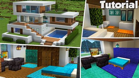 Minecraft Large Modern House 32 Interior Tutorial Easy You