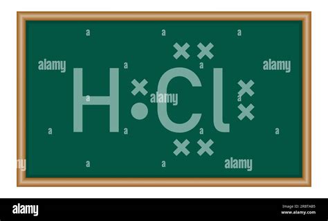 Lewis electron dot structure for a molecule of hydrogen chloride. HCl ...