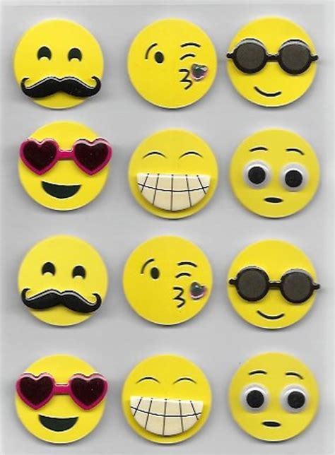 Handmade Emoji Sticker Set Cute 3D Emoji Stickers for | Etsy