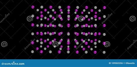 Molecular Structure of Sodium Chloride on Black Background Stock ...