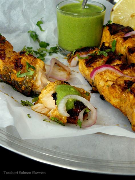 Tandoori Salmon Skewers - The Spice Adventuress