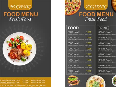 A Restaurant food menu by Shafiullah Shah Fakir on Dribbble