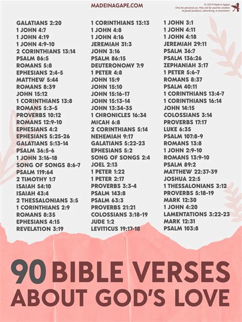 90 Bible Verses About Love (Printable Infographics) - God, Marriage ...