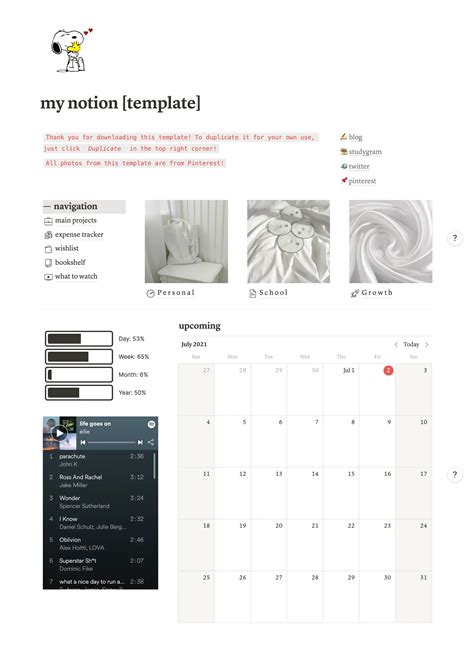 Notion Free Templates For Students