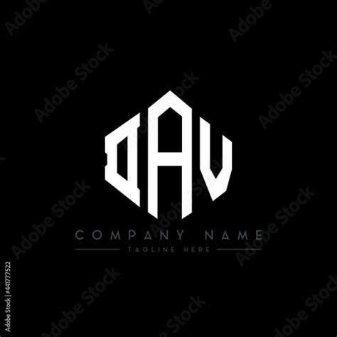 DAV letter logo design with polygon shape. DAV polygon logo monogram ...