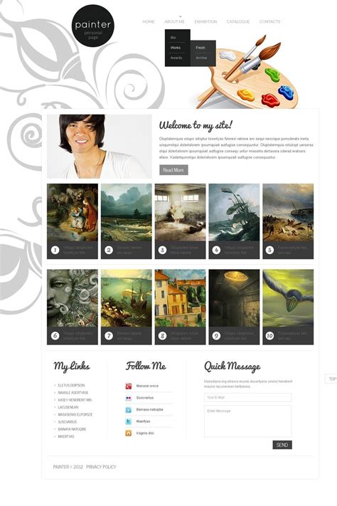 Free Artist Portfolio Website Templates