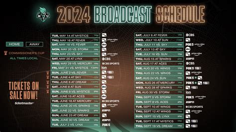 New York Liberty Announce 2024 Broadcast Schedule