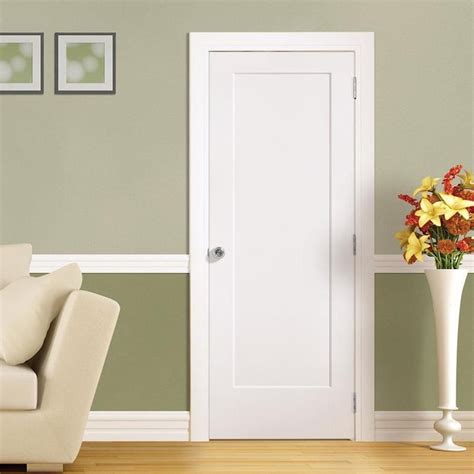 Masonite Lincoln Park 30-in x 80-in Primed White 1-Panel Solid Core ...