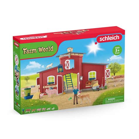 Schleich Farm World Large Barn with Animals and Accessories Set