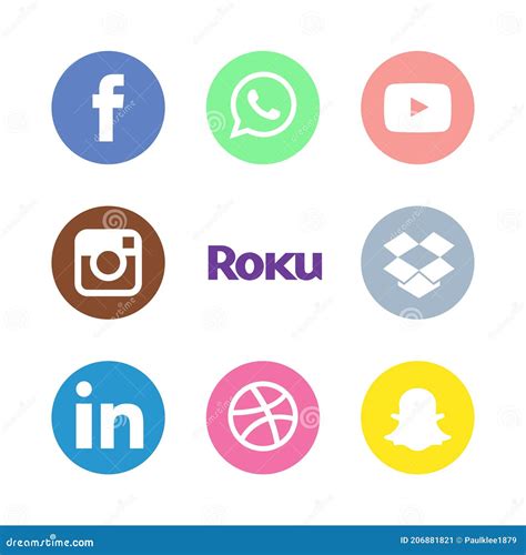 Roku Logo Social Media Logo Vector Icon Collections Editorial Photo ...