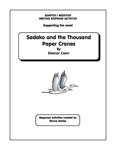 Sadako and the Thousand Paper Cranes (Revised) - DaviesandJohnson