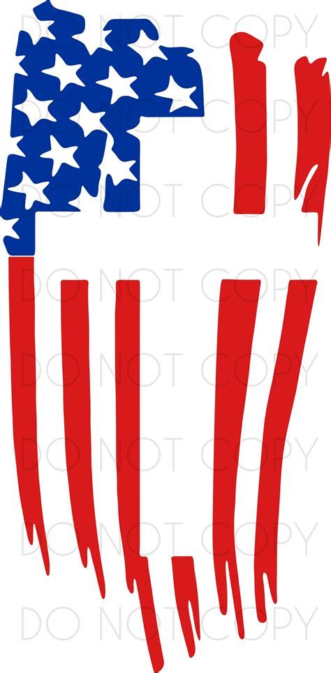 Cross and American Flag SVG Cut and Print Design digital download for ...