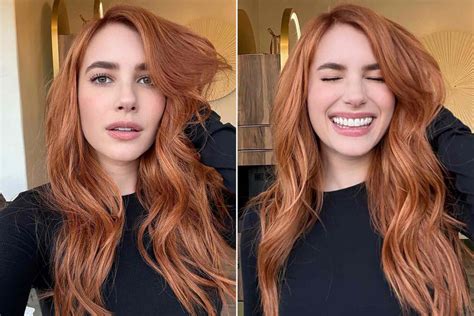 Emma Roberts Unveils Her New 'Sunrise Red' Hair with Cute Selfies