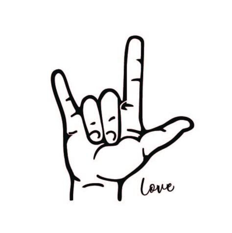 ASL Love Sign SVG Hand Love Svg - Etsy