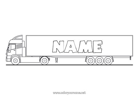 Truck And Trailer Coloring Pages