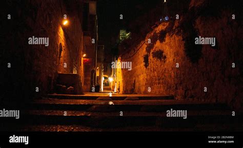 Night view of jerusalem streets Stock Photo - Alamy