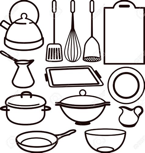 kitchen utensils clipart black and white 10 free Cliparts | Download ...