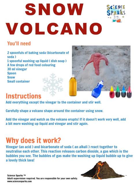 How to Make a Snow Volcano - Winter Science for Kids