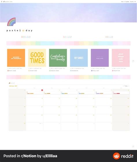 Calendar Notion Template You'll See That There Are Three Tabs At The ...