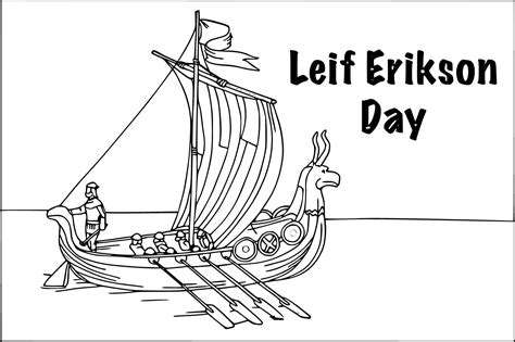 Leif Erikson Day coloring page - Download, Print or Color Online for Free