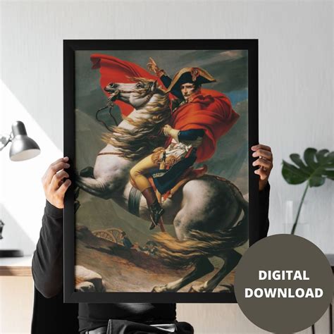 Napoleon Crossing the Alps Printable Wall Art by Jacques-louis David ...