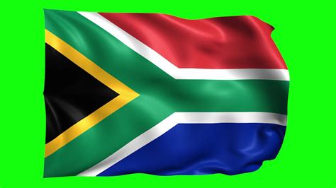 3d flag animation of South Africa on green screen 21389671 Stock Video ...