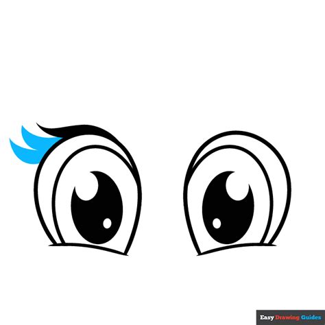 How to Draw a Cute Cartoon Eyes - Really Easy Drawing Tutorial