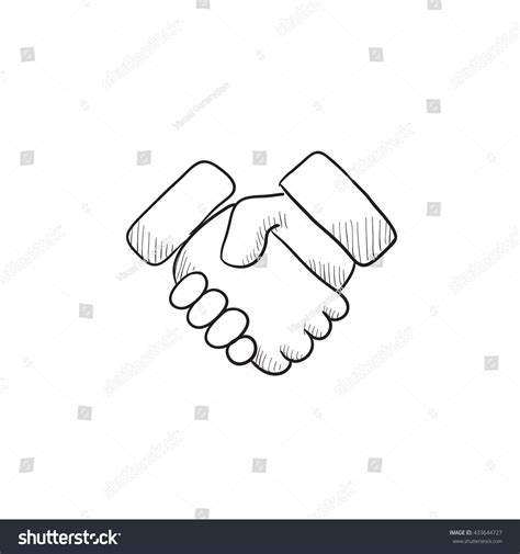 Handshake Vector Sketch Icon Isolated On Stock Vector (Royalty Free ...