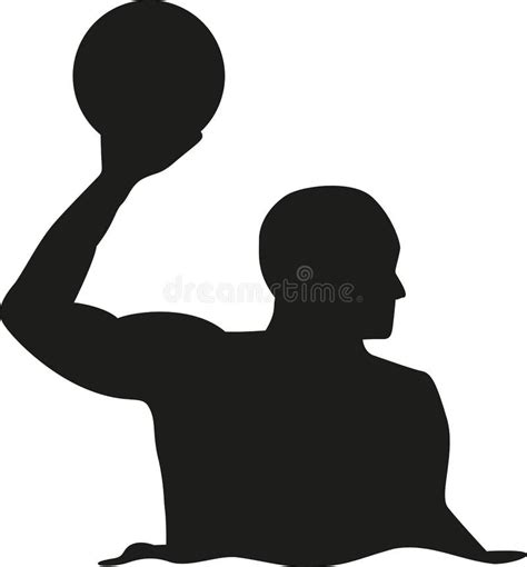 Water Polo Player Silhouette Stock Vector - Illustration of vector ...