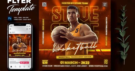 Basketball Flyer, Graphic Templates - Envato Elements