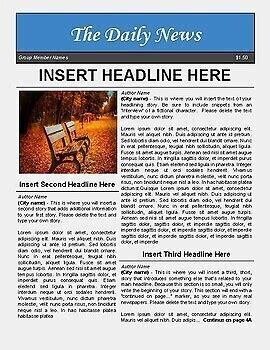 Newspaper Template for Google Docs by Luke Gunkel | TpT