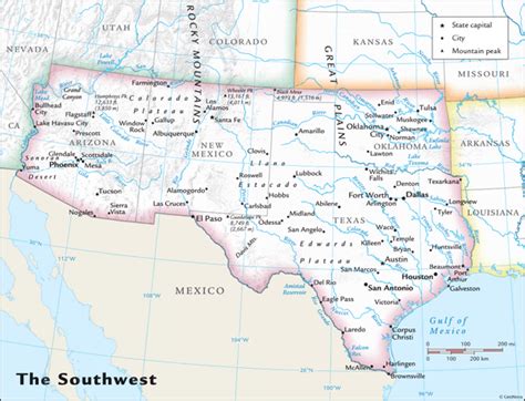 Map Of The Us Southwest - Robyn Christye