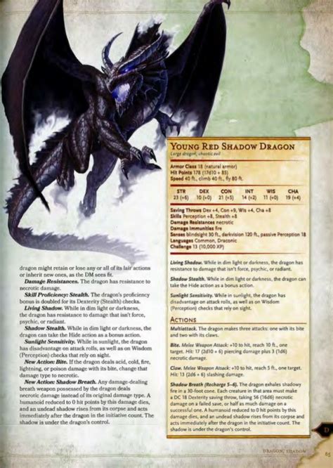 D&D Shadow Dragon Dungeons And Dragons Classes, Dungeons And Dragons ...