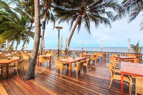 Resort restaurant over beach — Stock Photo © Deerphoto #93159602