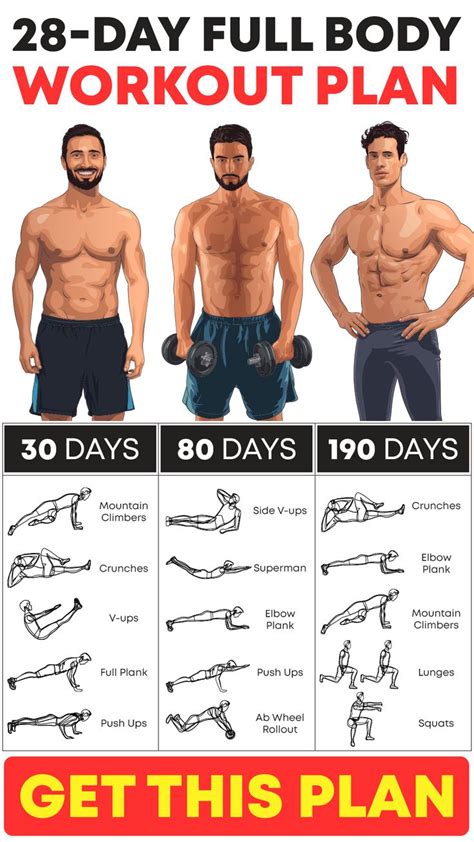 Muscle building workout plan for men. Get yours!