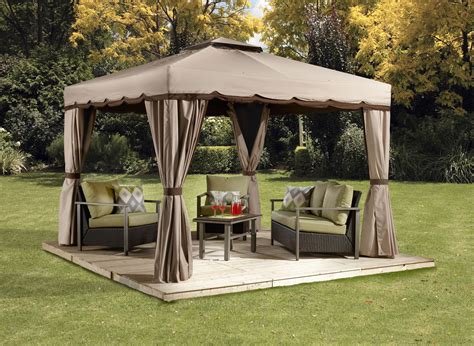 Sojag 500-9165395 Roma Gazebo 10 x 12 ft - Beige & Brown | SolarTown.com