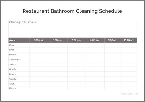 21+ Bathroom Cleaning Schedule Templates - PDF, DOC | Free & Premium ...