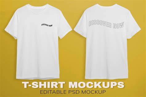 Premium PSD | White t-shirts mockup design