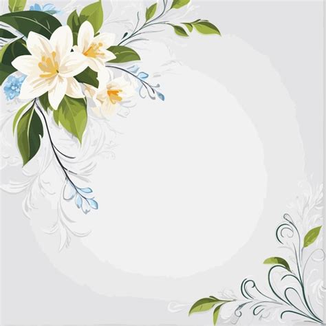 Premium Vector | Floral vector on white background