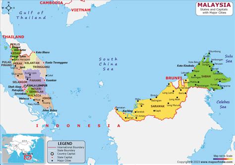 Detailed Political Map Of Malaysia Ezilon Maps, 49% OFF