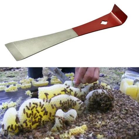 Bee Honey Knife J Type Hive Tool Beekeeper Scraper Red Tail Beekeeping ...